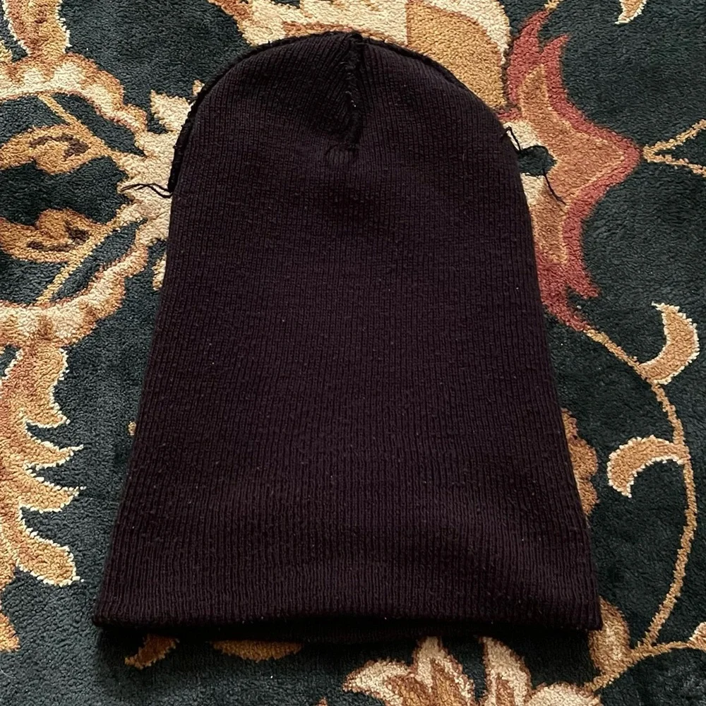 ❄ CARHARTT SQUARE LOGO A18 BLACK CUFFED BEANIE HAT TOQUE - SIZE OSFA ❄ - Picture 6 of 9